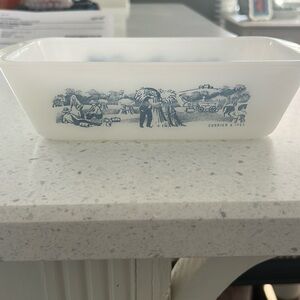 Currier and Ives Glasbake loaf pan